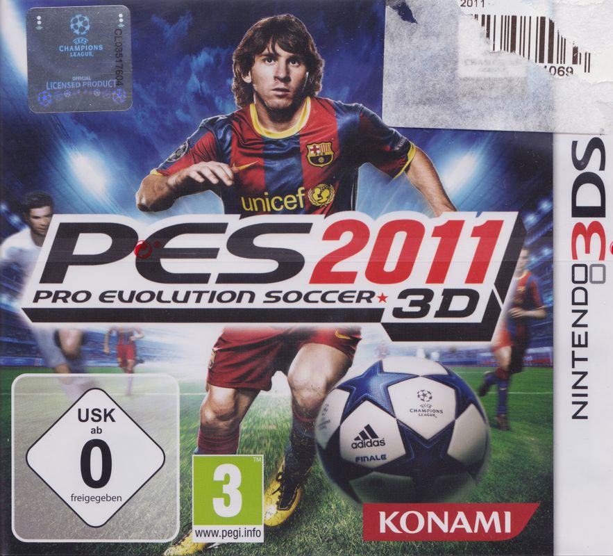 Pro Evolution Soccer 2011 box art for Nintendo 3DS